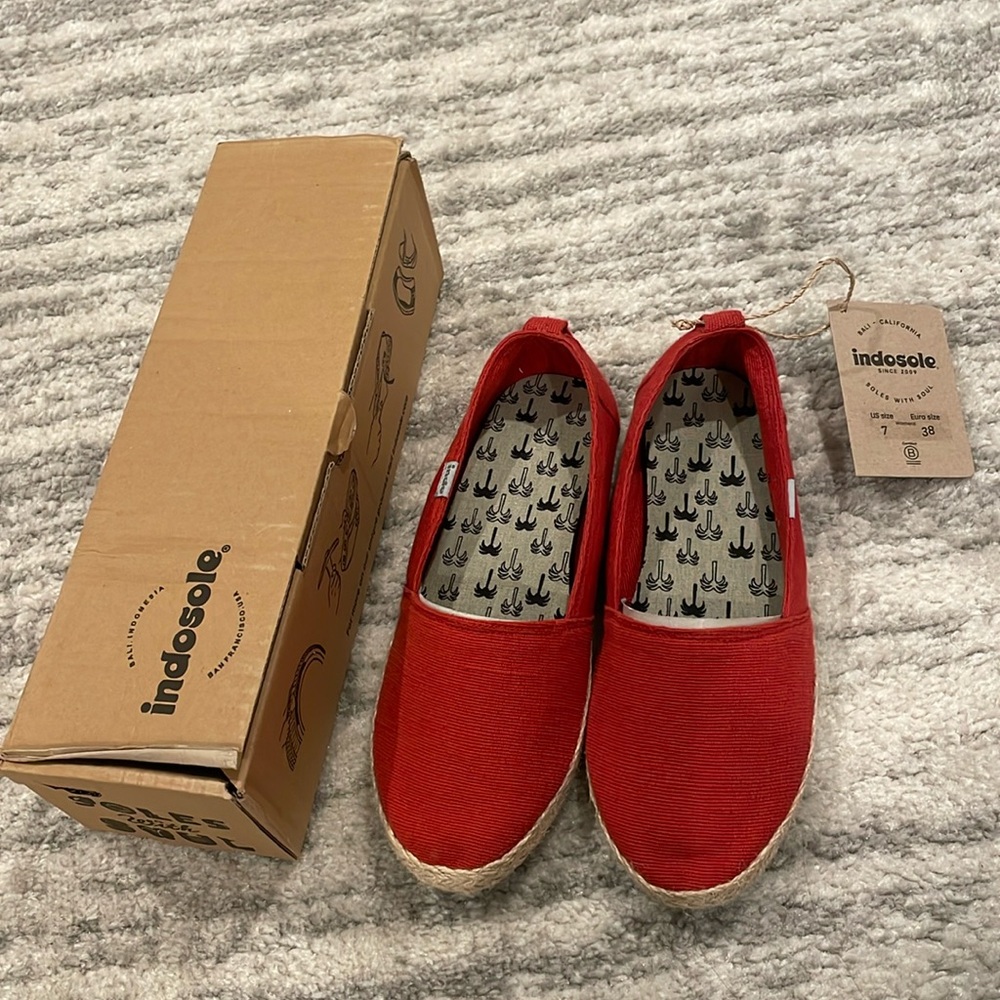 Indosole Pantai Slippers red